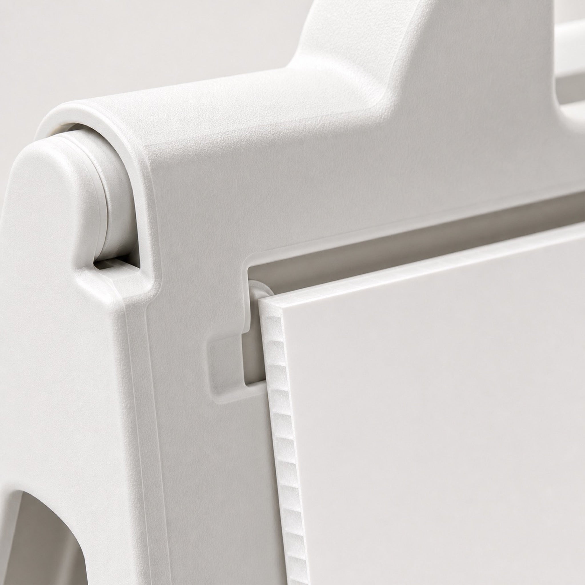 Close-up of the direct-print rigid substrate on A-Frame Stands
