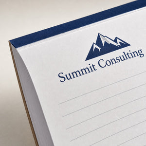 Close-up of the clean offset printing on Custom Notepads (50 Pages)