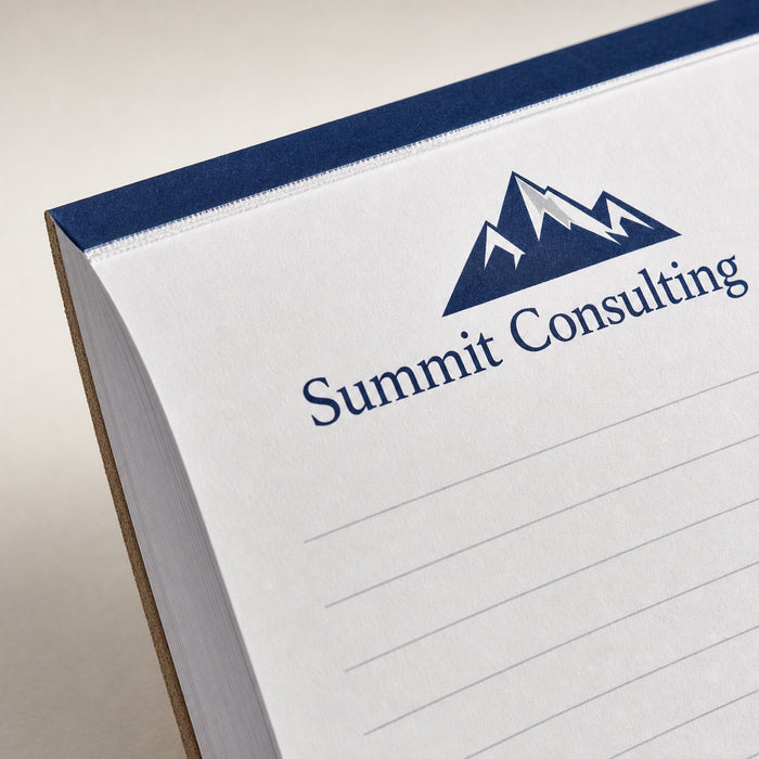 Close-up of the clean offset printing on Custom Notepads (50 Pages)