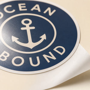 Close-up of the full-colour adhesive print on Custom Stickers