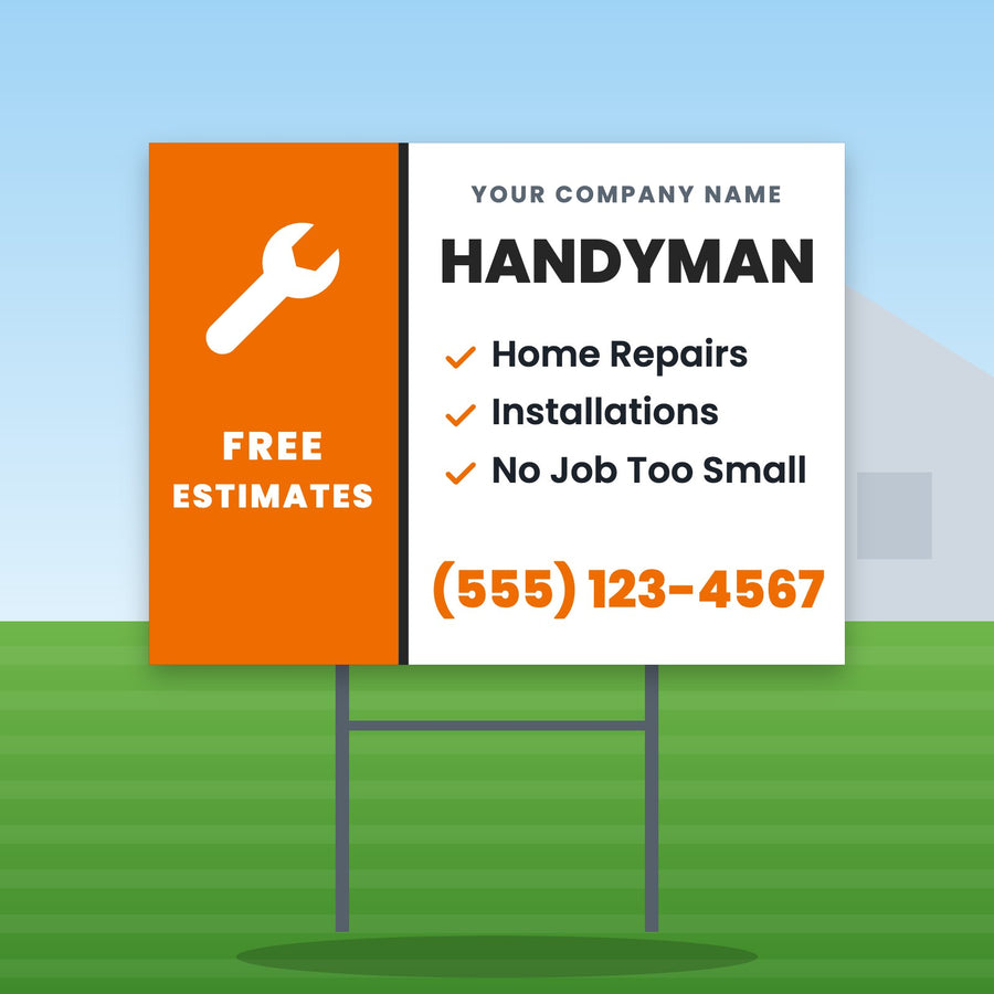 Handyman Yard Sign Design 2