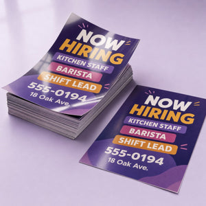 High-Gloss Flyers shown as another common application