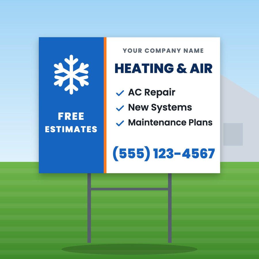 HVAC Yard Sign Design 2