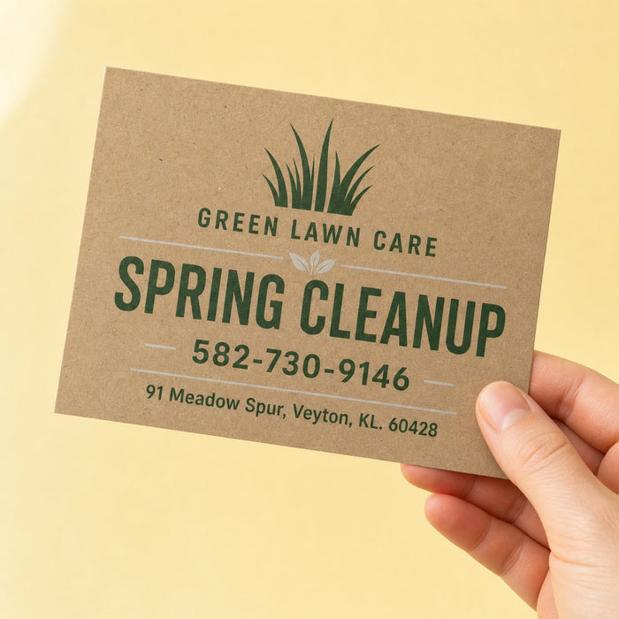 Kraft Paper Postcards held in hand showing its 4 x 6 inches size