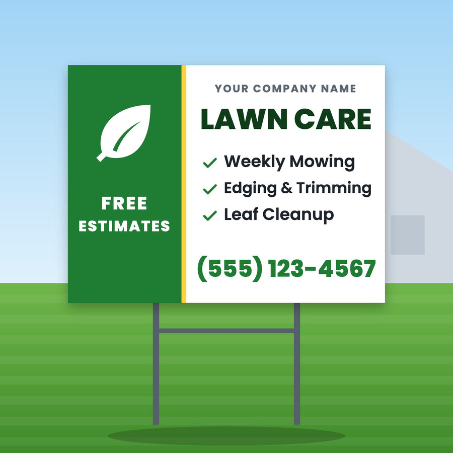 Lawn Care Yard Sign Design 2