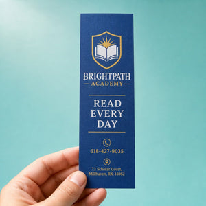 Linen Bookmarks held in hand showing its 2 x 6 inches size