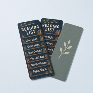 Matte Bookmarks, 14pt stock, matte finish, shown in an alternate use