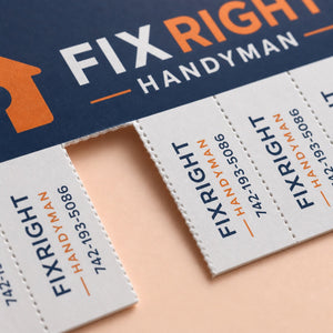 Matte Tear Cards, 14pt cardstock, matte finish, perforated