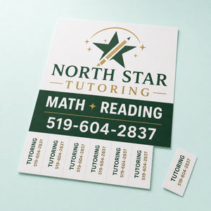 Matte Tear Cards, 14pt cardstock, matte finish, perforated, shown in an alternate use
