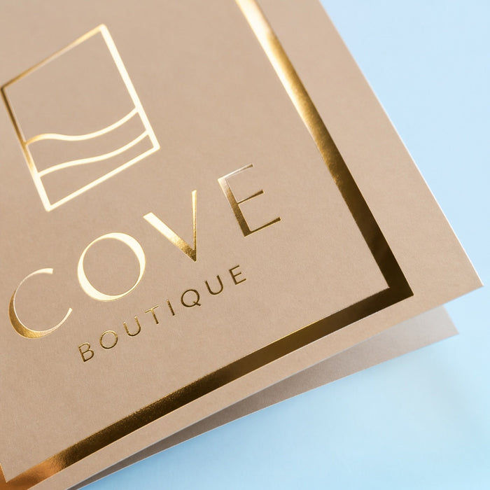 Metallic Foil Greeting Cards, 14pt stock, gold or silver foil