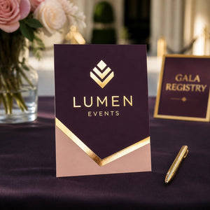 Metallic Foil Invitations, 16pt cardstock, matte laminated, gold or silver foil