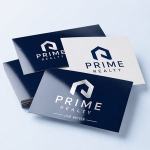 Premium High-Gloss Business Cards, 16pt cardstock, UV coating