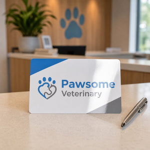 Premium High-Gloss Business Cards, 16pt cardstock, UV coating