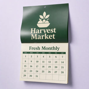 Premium Wall Calendars, 100lb gloss text, 8.5 x 11 inches, shown in an alternate use