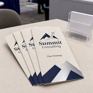 Recycled Brochures, 80lb Enviro text, 100% recycled, uncoated