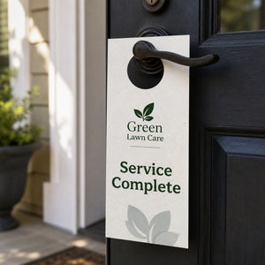 Recycled Door Hangers, 13pt Enviro stock, 100% recycled, uncoated