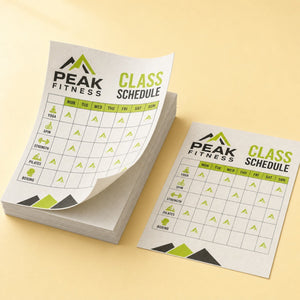 Recycled Flyers, 80lb Enviro text, 100% recycled, uncoated, shown in an alternate use