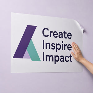 Removable Wall Decals held in hand showing its 24 x 36 inches size