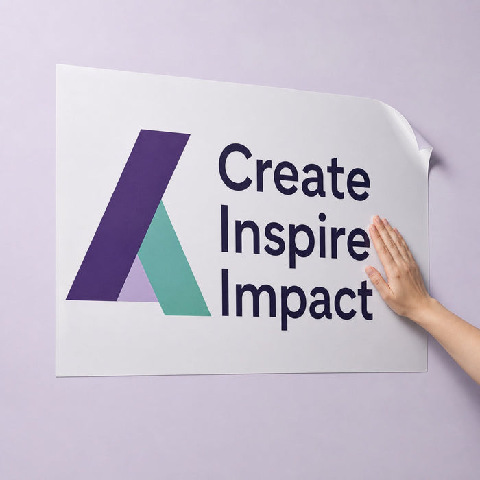 Removable Wall Decals held in hand showing its 24 x 36 inches size