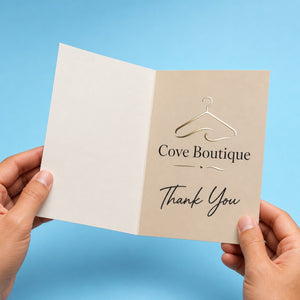 Spot UV Greeting Cards, 14pt laminated stock, matte lamination with spot UV