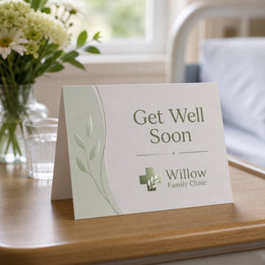 Spot UV Greeting Cards, 14pt laminated stock, matte lamination with spot UV