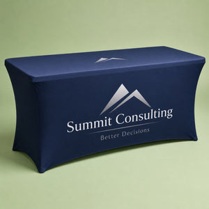 Table Covers 6 ft, printed polyester, fits a standard 6 ft folding table