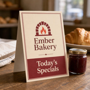 Table Tent Cards, 14PT card, matte finish, 4x6.25 and 5x5.5