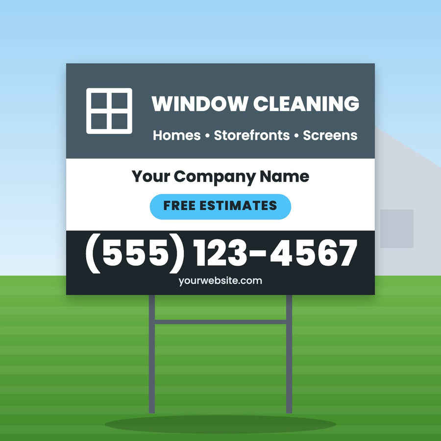 Window Cleaning Yard Sign Design 1