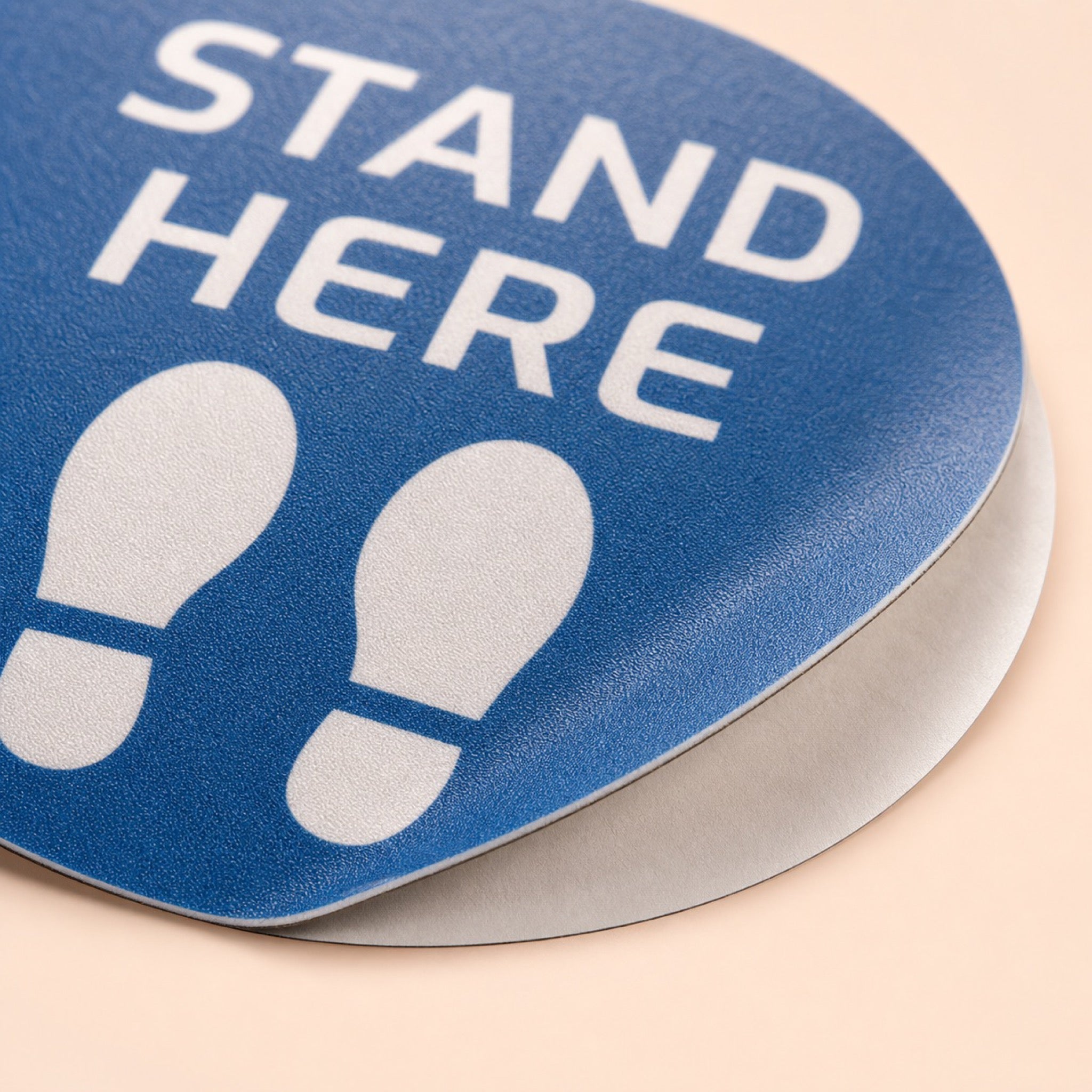 Close-up of the full-colour adhesive print on Anti-Slip Floor Decals