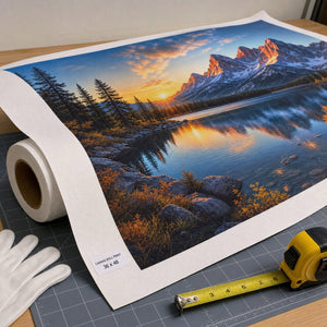 Canvas Roll Prints held in hand showing its 24 x 36 inches size