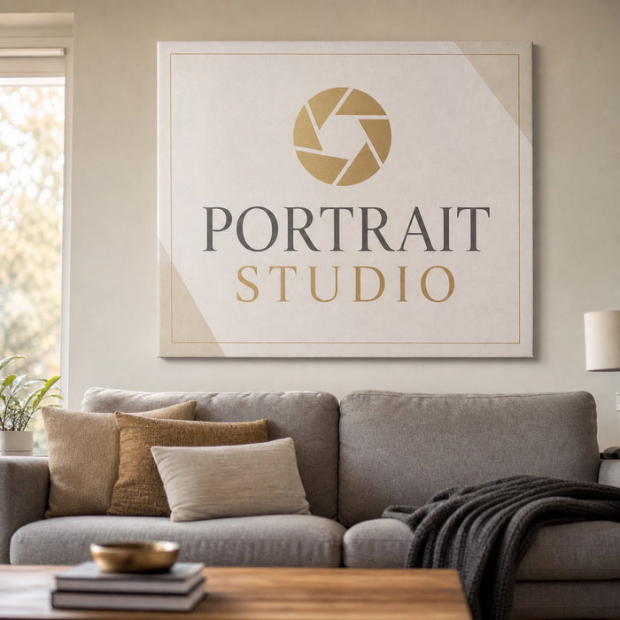 Canvas Roll Prints in use - stretched and hanging on a living room wall above a sofa