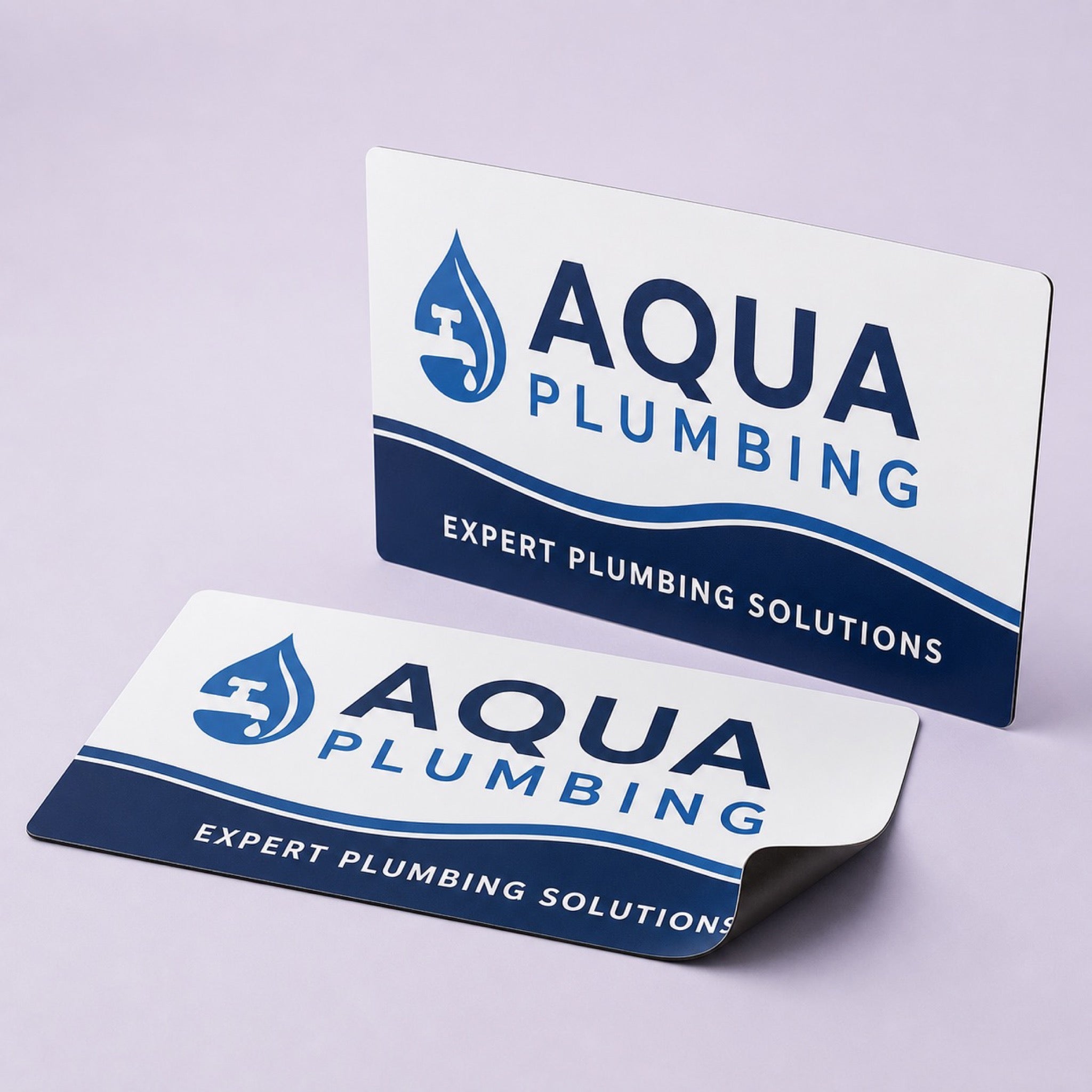 Car Magnets printed on 30mil flexible magnetic sheet with a printed laminated face, 12 x 24 inches, shown at an angle