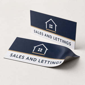 Car Magnets printed as an estate agent car panel, an agency mark and the words SALES AND LETTINGS