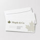 Custom Envelopes printed on 70lb uncoated wove envelope stock, #10 size, 4.125 x 9.5 inches, shown at an angle
