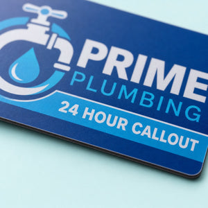 Close-up of the clean offset printing on Custom Magnets