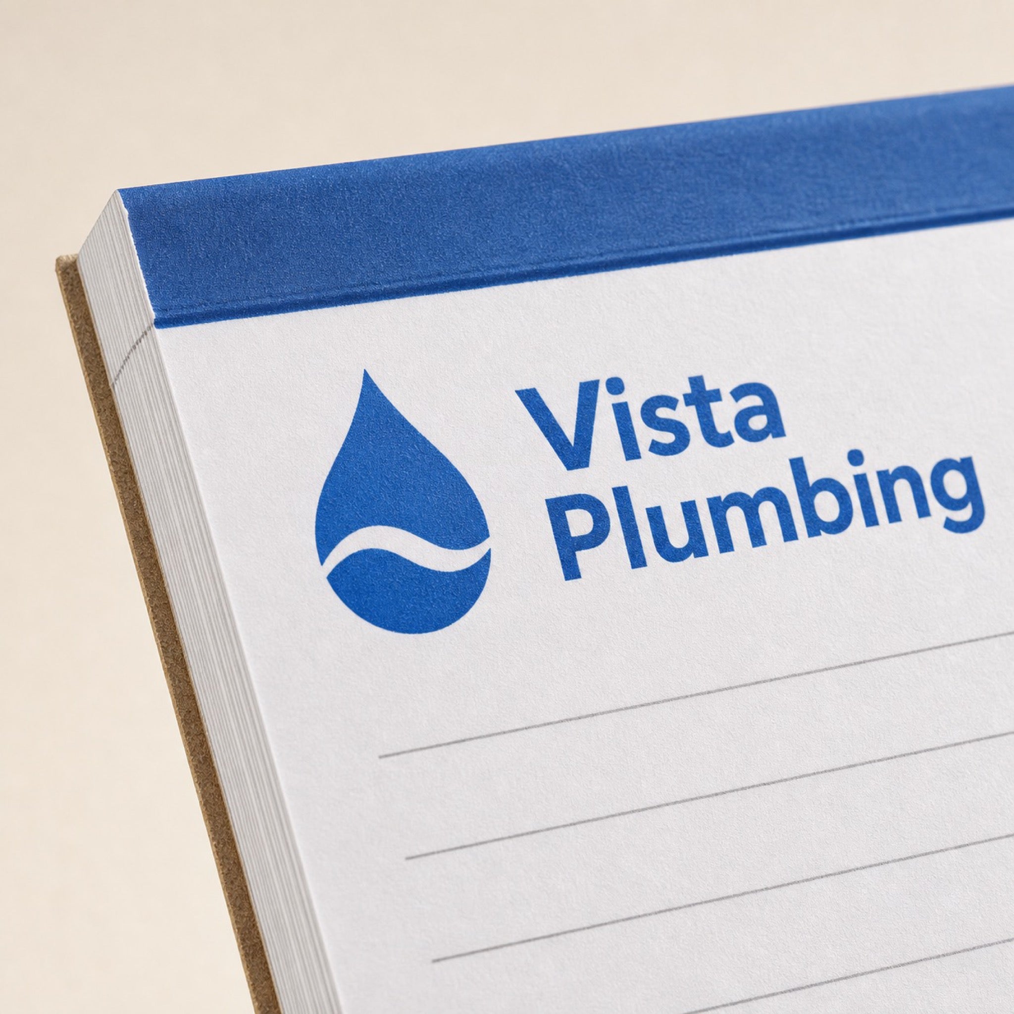 Close-up of the clean offset printing on Custom Notepads (25 Pages)