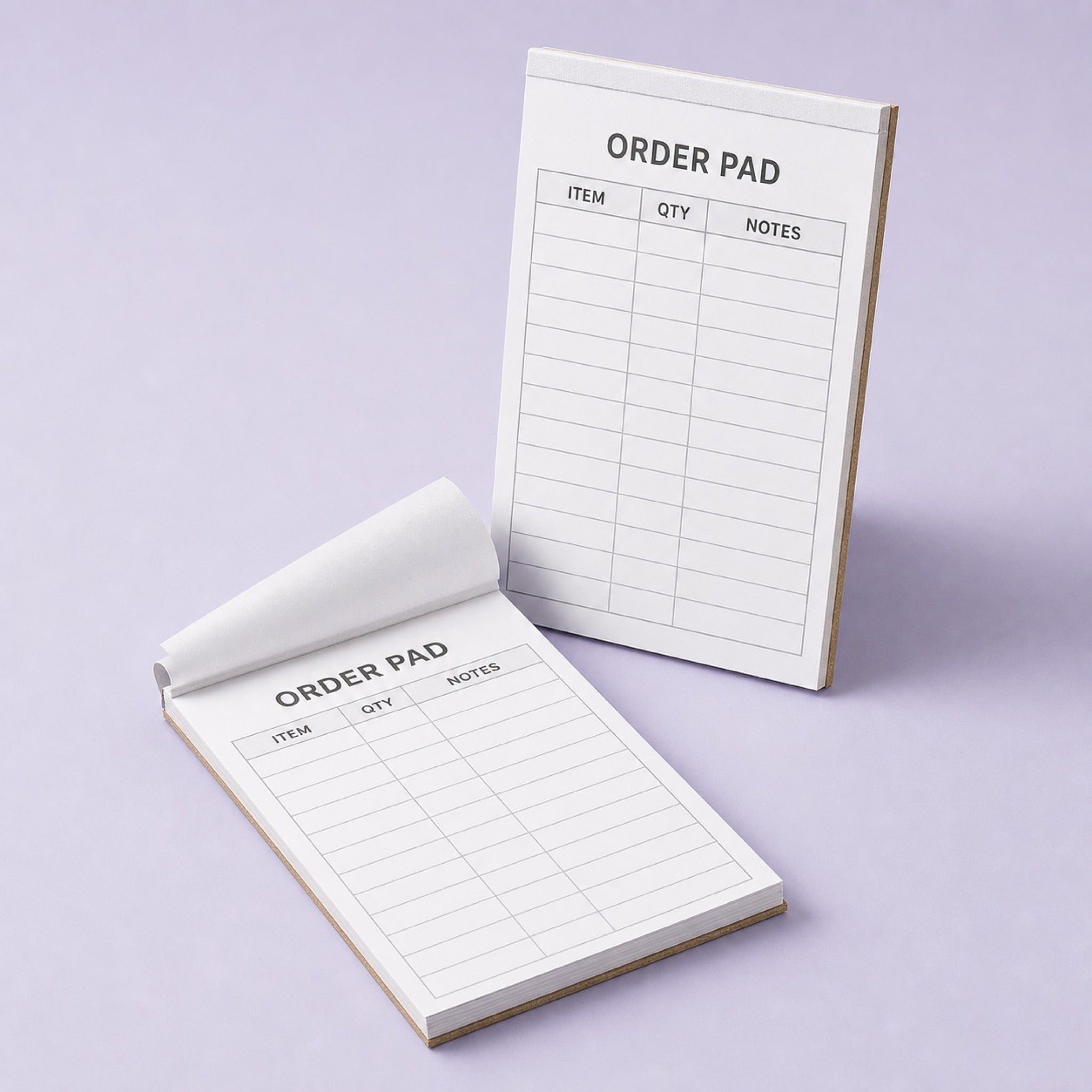 Custom Notepads (25 Pages) shown as another common application