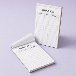 Custom Notepads (25 Pages) shown as another common application