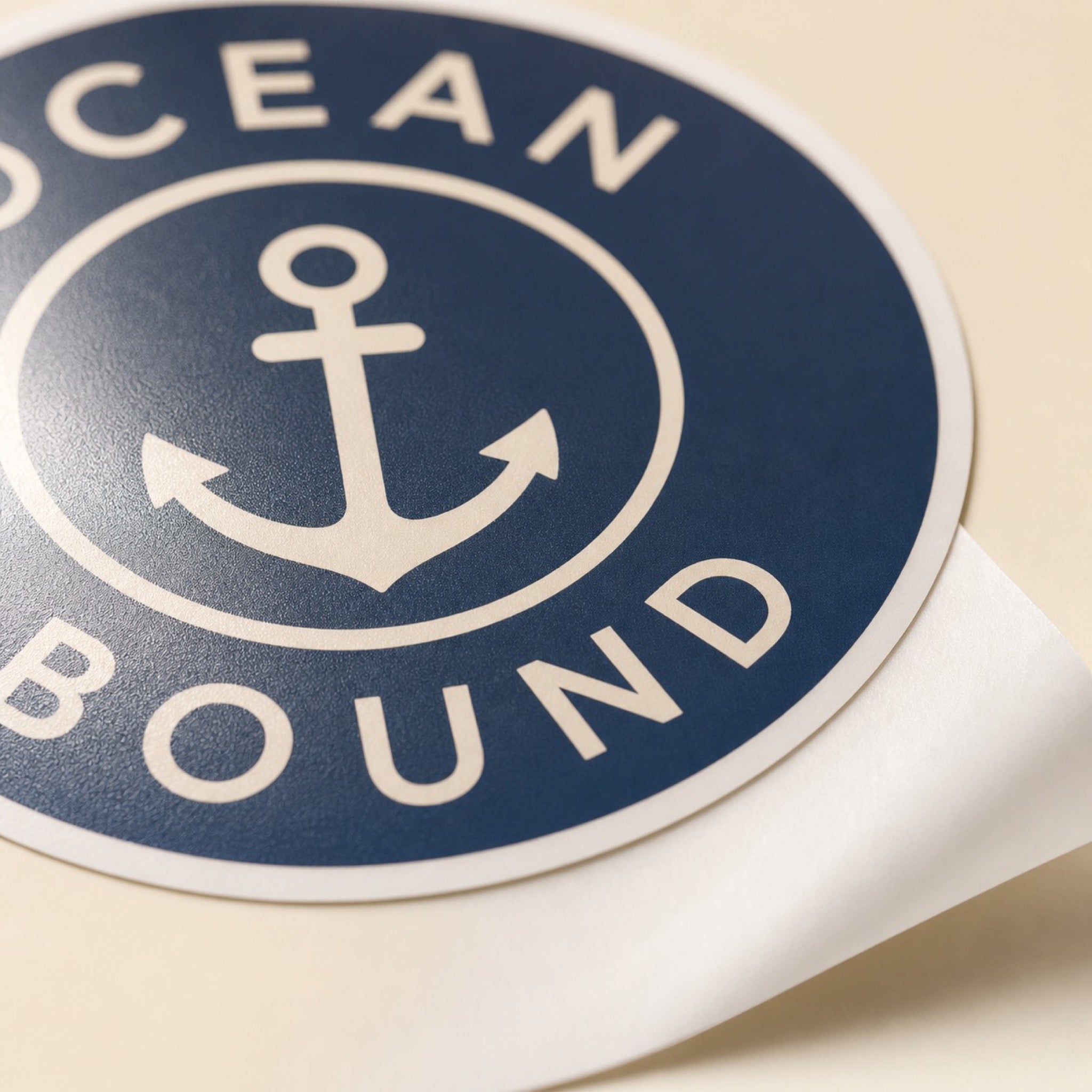 Close-up of the full-colour adhesive print on Custom Stickers