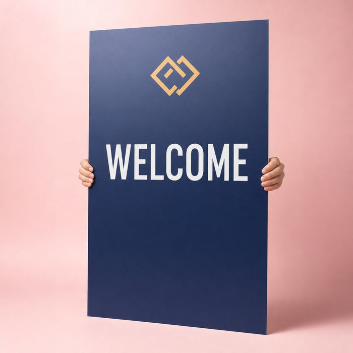Display Boards 24pt held in hand showing its 24 x 36 inches size