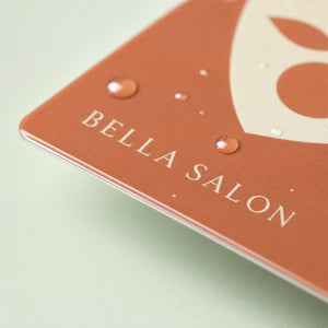 Close-up of the sealed durable laminate on Durable Business Cards
