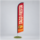 Econo feather flag, 16 ft, on a ground stake