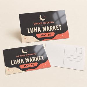 Economy Glossy Postcards shown as another common application