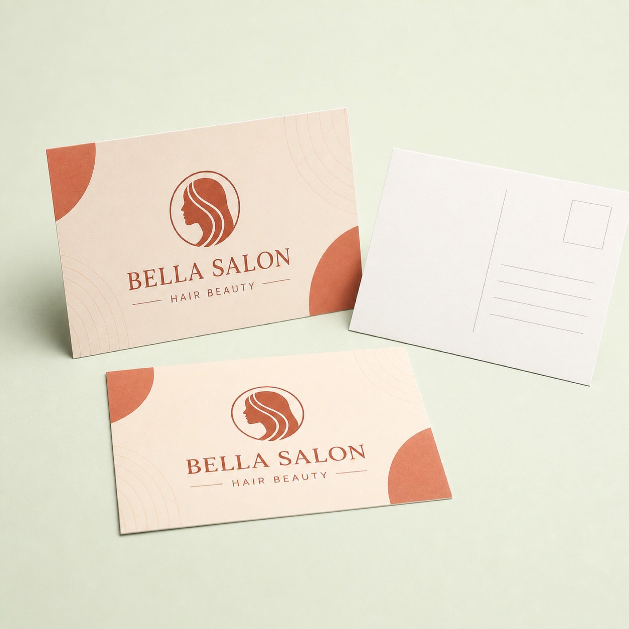 Economy Matte Postcards printed on 14PT card stock, 4 x 6 inches, shown at an angle