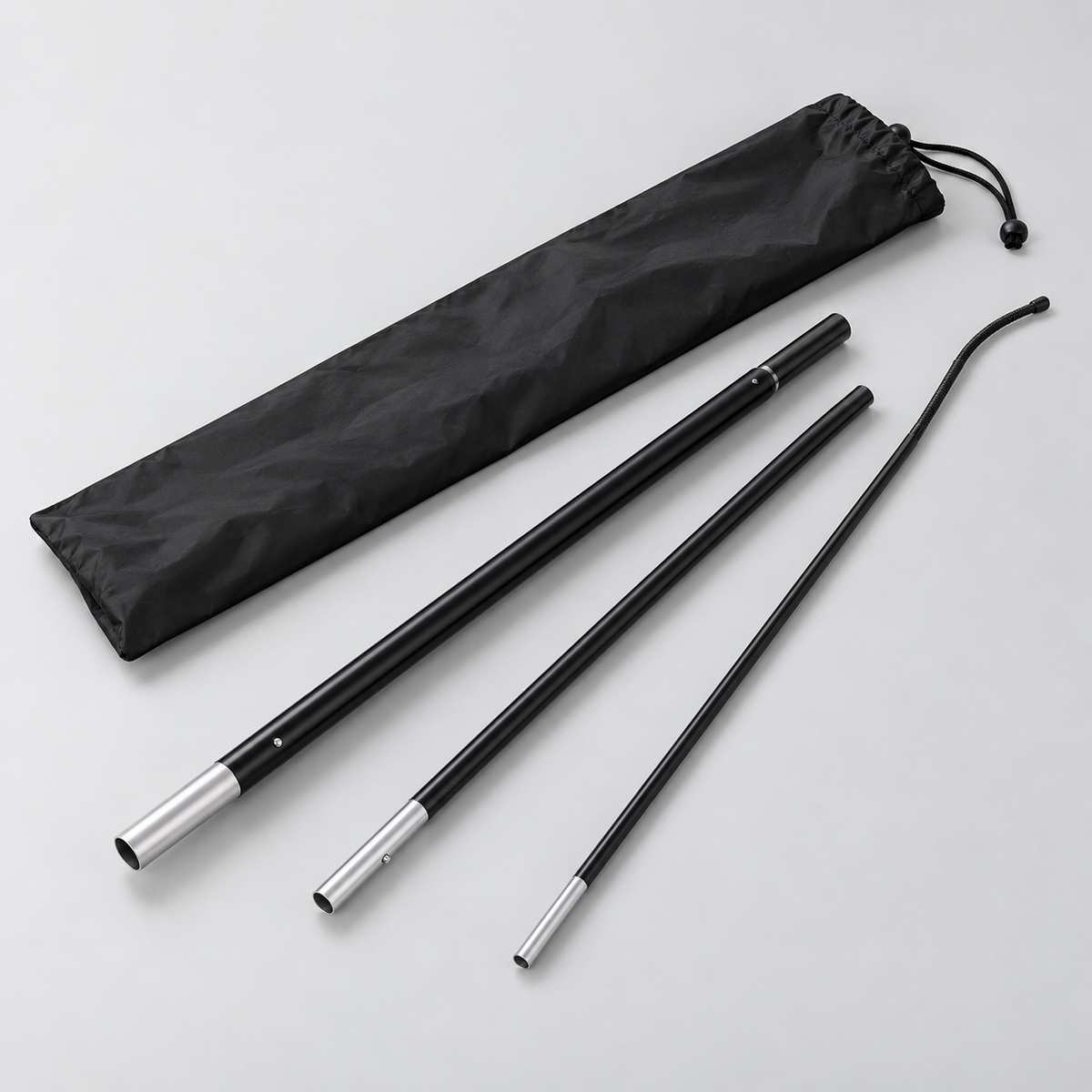 Flag pole set with carry bag