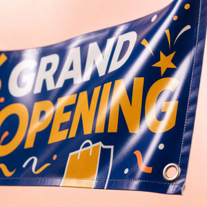 Close-up of the gloss UV coating on Glossy Vinyl Banners
