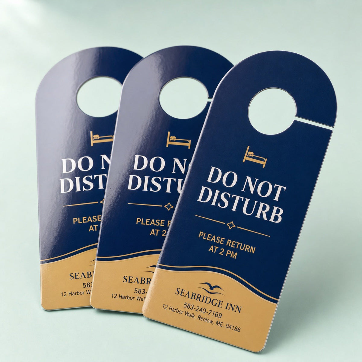 High-Gloss Door Hangers shown as another common application