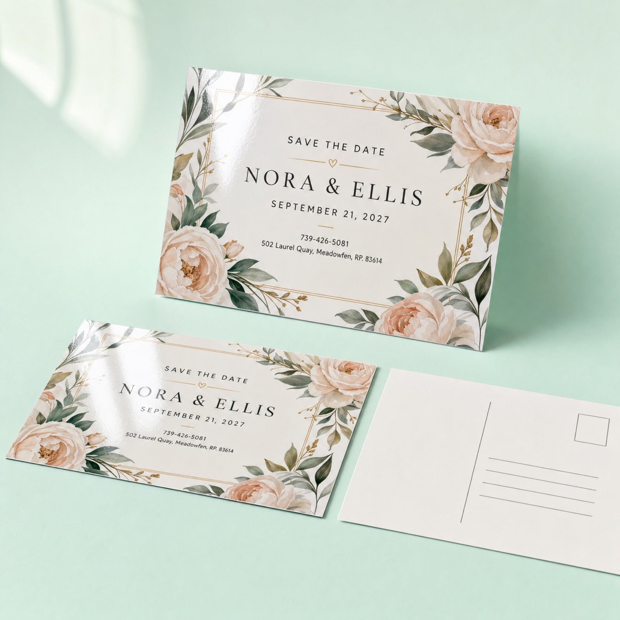 High-Gloss Postcards shown as another common application
