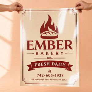 High-Gloss Posters held in hand showing its 18 x 24 inches size
