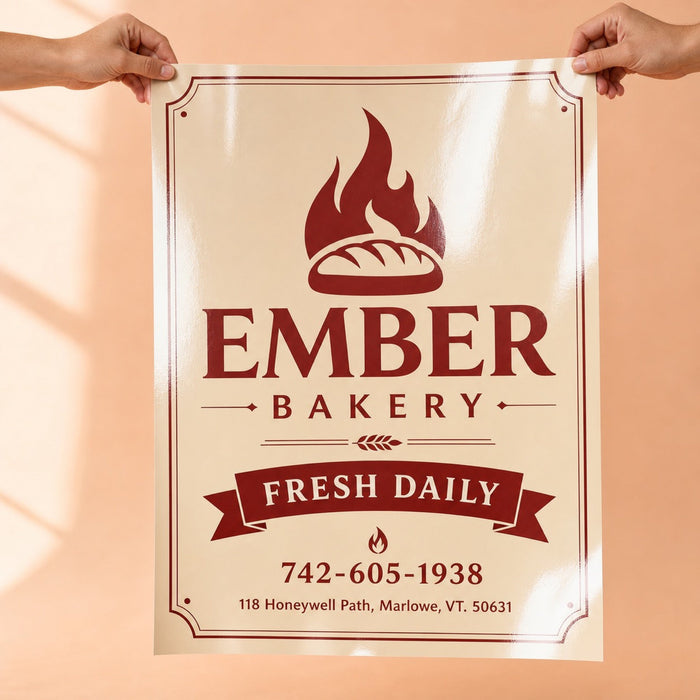 High-Gloss Posters held in hand showing its 18 x 24 inches size